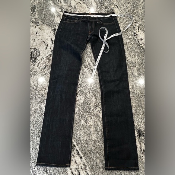7 FOR ALL MANKIND ROXANNE JEANS Size 27 NAVY SLEEK CLASSIC POLISHED TIMELESS - Picture 5 of 10